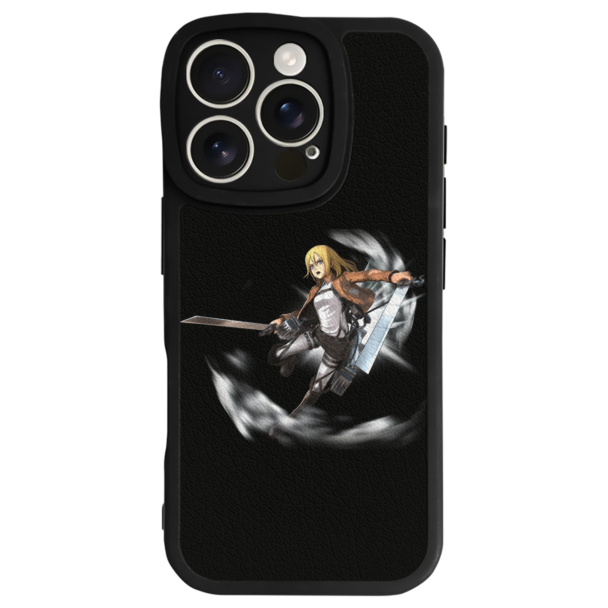 （画像用） 進撃の巨人 クリスタ·レンズ Attack on Titan Christa Lenz 【iPhone 16シリーズ対応】シリコンスマホケース（レザー調） 材質：シリコン